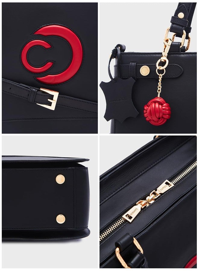 Caprese Minimal Formal Tote Bag for Women (Medium, Black) - Image 4